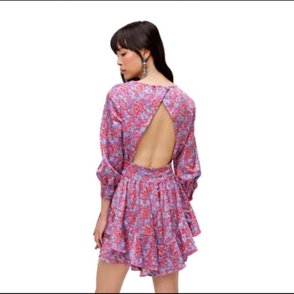 NWOT For Love and Lemons Shiloh Floral Mini Dress - Picture 2 of 3